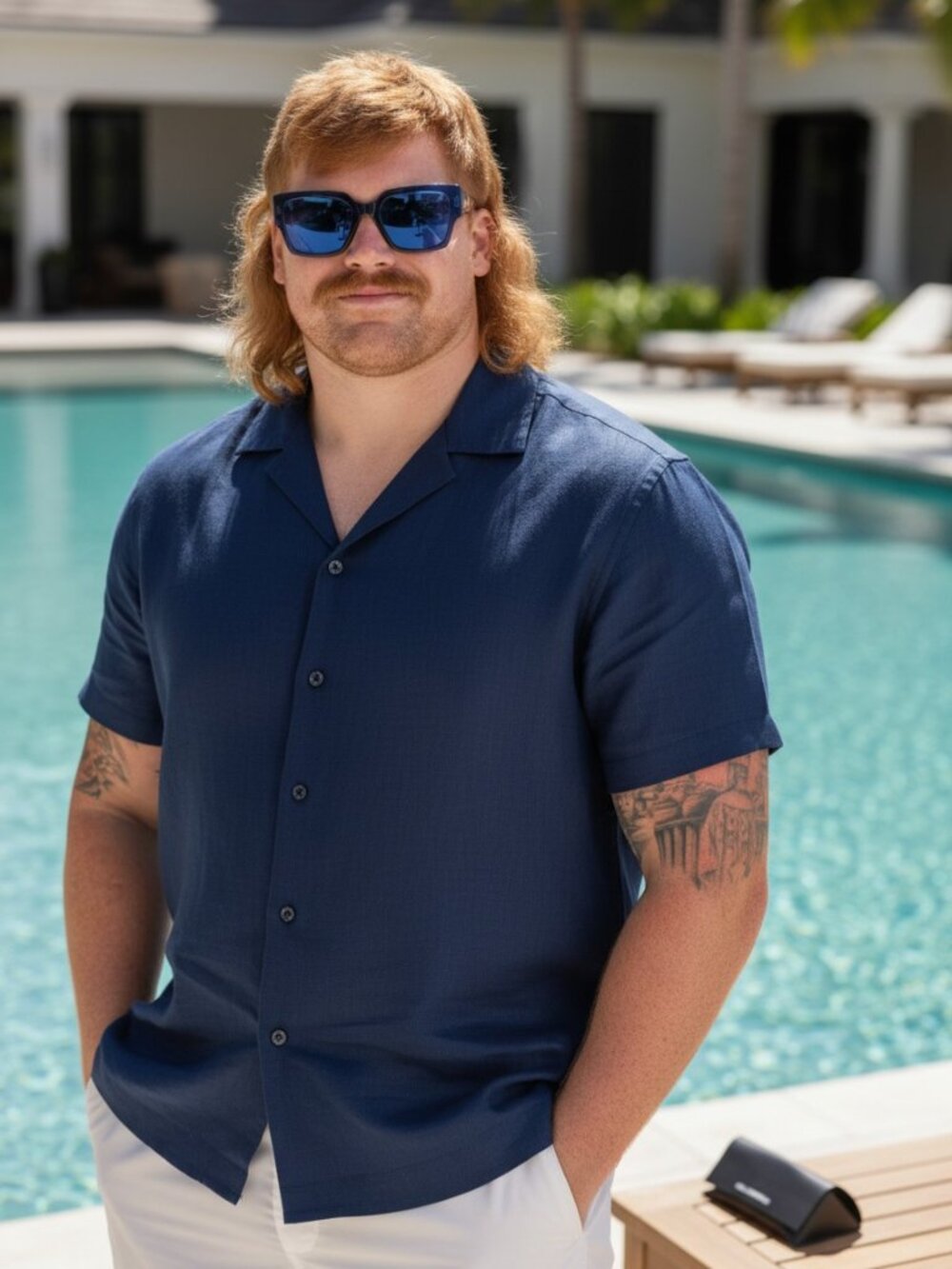 Karl Lagerfeld Blue Square Sunglasses